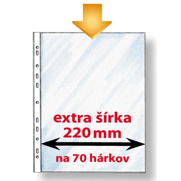 Euroobal Karton PP economy A4 maxi extra široký 50 mic.