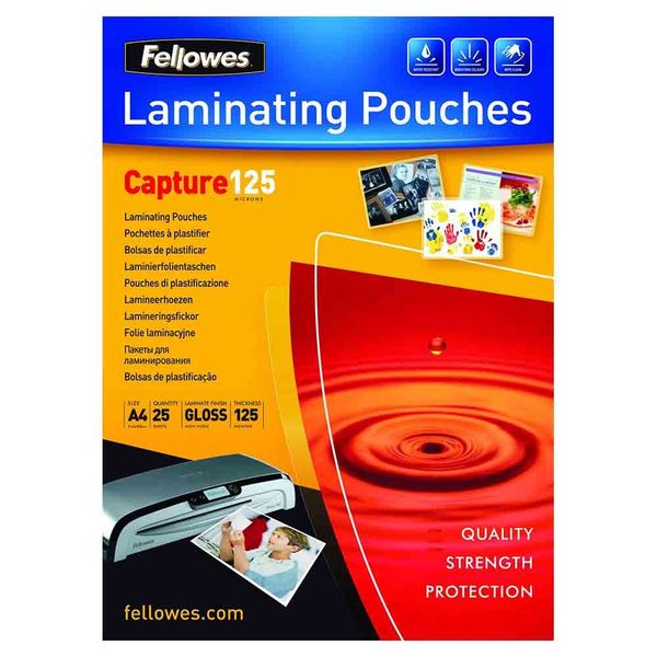 Laminovacie fólie Fellowes 216 x 303 mm, A4, 125 mic.