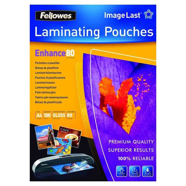 Laminovacie fólie Fellowes 216 x 303 mm, A4, 80 mic.