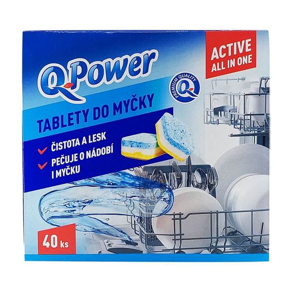 Q-Power All in One tablety do umývačky riadu 40 ks