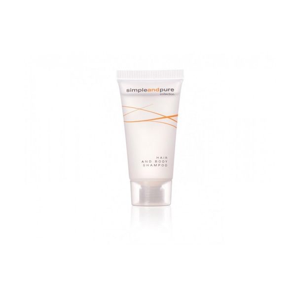 Simple and Pure vlasový a telový šampón v tube 20 ml, 50 ks