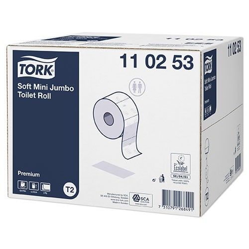 Toaletný papier 2vr Jumbo TORK 19 cm, biely, premium